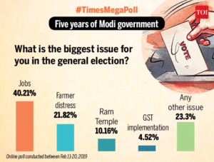 What is the most important issue of the 2019 Lok Sabha elections
